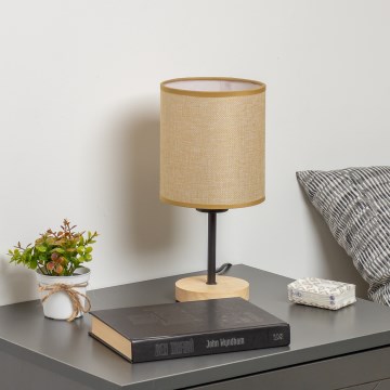 Brilagi - Lampada da tavolo NUBILA WOOD 1xE27/25W/230V quercia/marrone chiaro