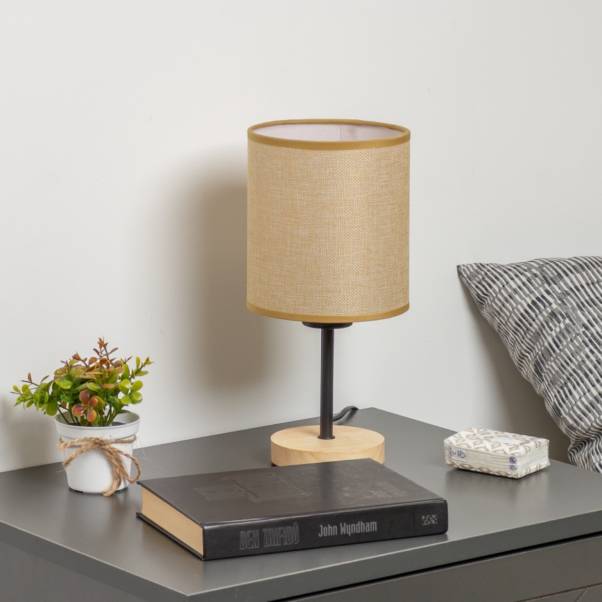 Brilagi - Lampada da tavolo NUBILA WOOD 1xE27/25W/230V quercia/marrone chiaro