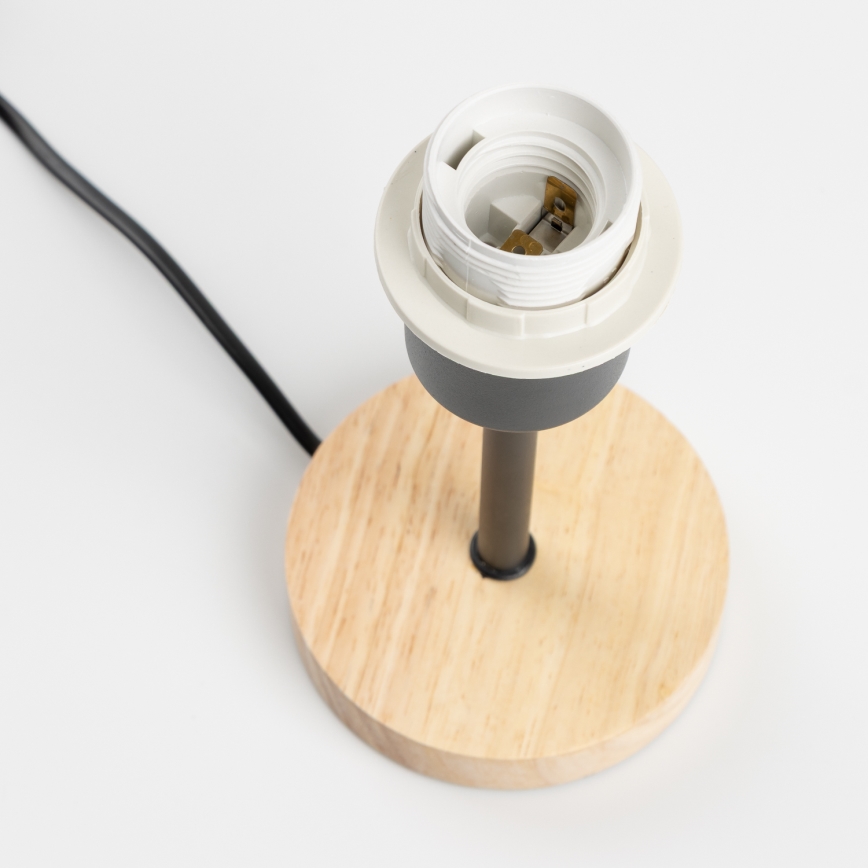 Brilagi - Lampada da tavolo NUBILA WOOD 1xE27/25W/230V rovere/nero/arancione