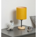 Brilagi - Lampada da tavolo NUBILA WOOD 1xE27/25W/230V rovere/nero/giallo