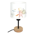 Brilagi - Lampada da tavolo per bambini BOBO WOOD 1xE27/25W/230V rovere/nero/bianco/animaletti