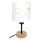 Brilagi - Lampada da tavolo per bambini BOBO WOOD 1xE27/25W/230V rovere/nero/bianco/coniglietti