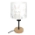 Brilagi - Lampada da tavolo per bambini BOBO WOOD 1xE27/25W/230V rovere/nero/bianco/coniglietti
