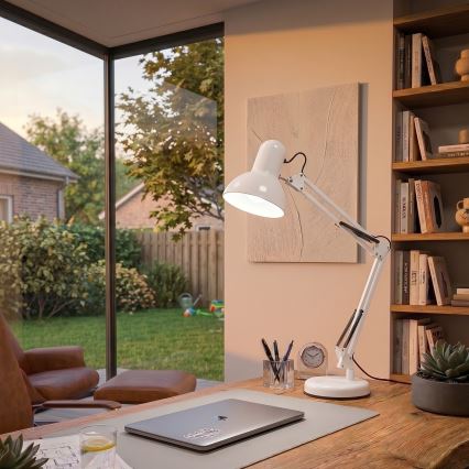 Brilagi - Lampada da tavolo ROMERO 1xE27/60W/230V bianca