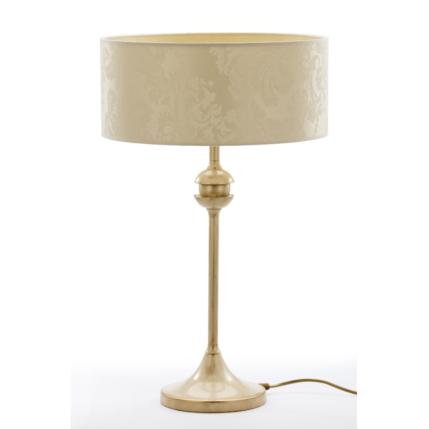 Brilagi - Lampada da tavolo SAPHIRE 1xE27/15W/230V crema/oro/patina