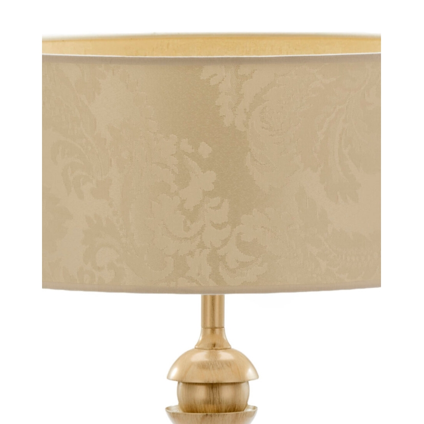 Brilagi - Lampada da tavolo SAPHIRE 1xE27/15W/230V crema/oro/patina
