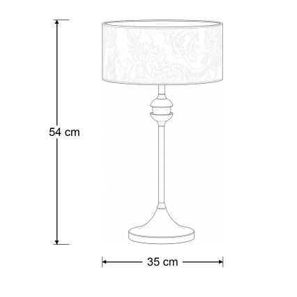 Brilagi - Lampada da tavolo SAPHIRE 1xE27/15W/230V crema/oro/patina
