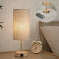 Brilagi - Lampada da tavolo TABLON con porta USB 1xE27/25W/230V rovere/beige