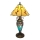 Brilagi - Lampada da tavolo Tiffany a vetri colorati FOLIA 1xE27/60W/230V + 1xE14/40W