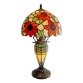Brilagi - lampada da tavolo Tiffany a vetri colorati SUNFLOWER 1xE27/60W/230V + 1xE14/40W