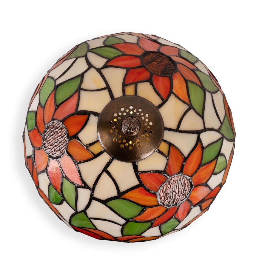 Brilagi - lampada da tavolo Tiffany a vetri colorati SUNFLOWER 1xE27/60W/230V + 1xE14/40W