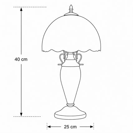 Brilagi - lampada da tavolo Tiffany a vetri colorati SUNFLOWER 1xE27/60W/230V + 1xE14/40W