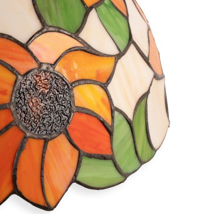 Brilagi - Lampada da tavolo Tiffany a vetri colorati SUNFLOWER 2xE27/60W/230V