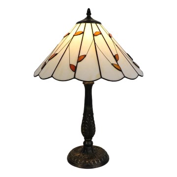 Brilagi - Lampada da tavolo Tiffany FOLIA in vetro colorato, 2xE27/60W/230V