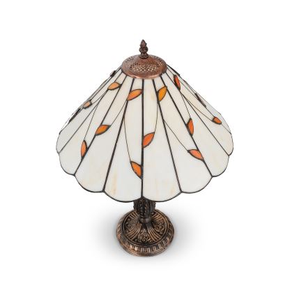 Brilagi - Lampada da tavolo Tiffany FOLIA in vetro colorato, 2xE27/60W/230V