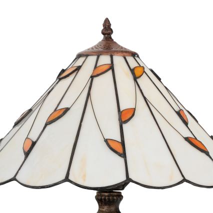 Brilagi - Lampada da tavolo Tiffany FOLIA in vetro colorato, 2xE27/60W/230V