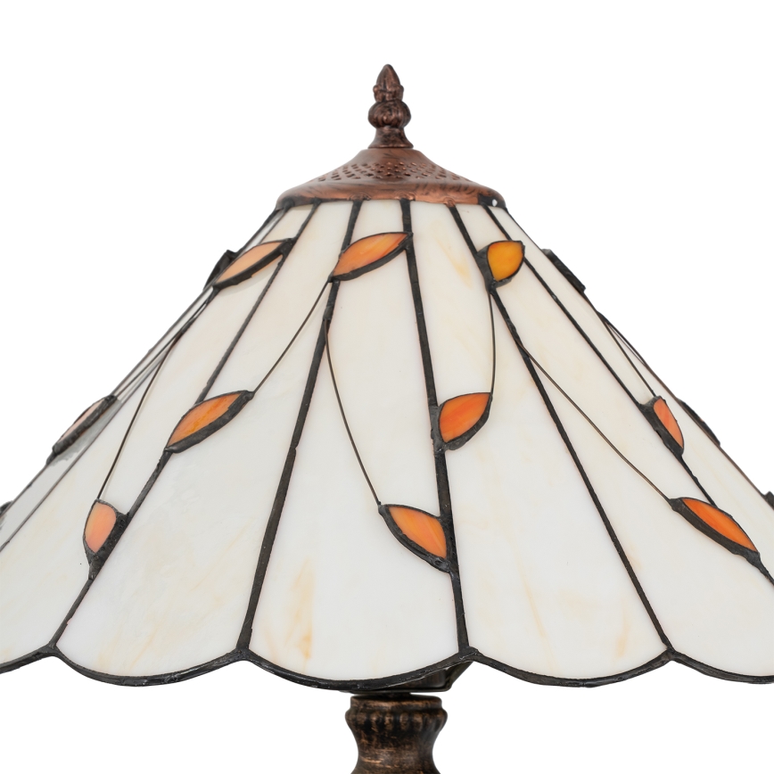 Brilagi - Lampada da tavolo Tiffany FOLIA in vetro colorato, 2xE27/60W/230V