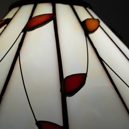Brilagi - Lampada da tavolo Tiffany FOLIA in vetro colorato, 2xE27/60W/230V