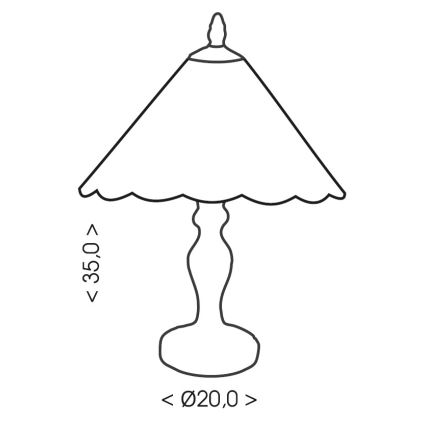 Brilagi - Lampada da tavolo Tiffany in vetro colorato FOLIA 1xE27/60W/230V