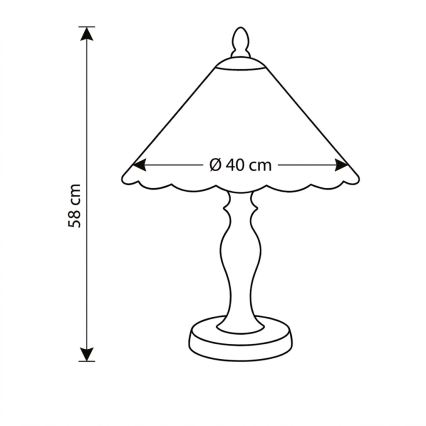 BRILAGI - Lampada da tavolo Tiffany in vetro colorato FOLIA 1xE27/60W/230V