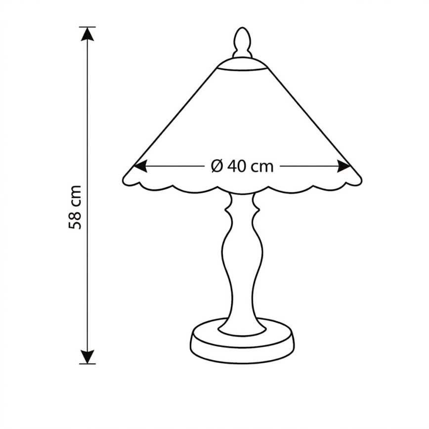 BRILAGI - Lampada da tavolo Tiffany in vetro colorato FOLIA 1xE27/60W/230V