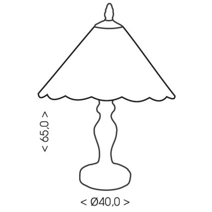 Brilagi - Lampada da tavolo Tiffany in vetro colorato FOLIA 1xE27/60W/230V