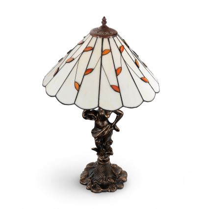 Brilagi - Lampada da tavolo Tiffany in vetro colorato FOLIA 1xE27/60W/230V