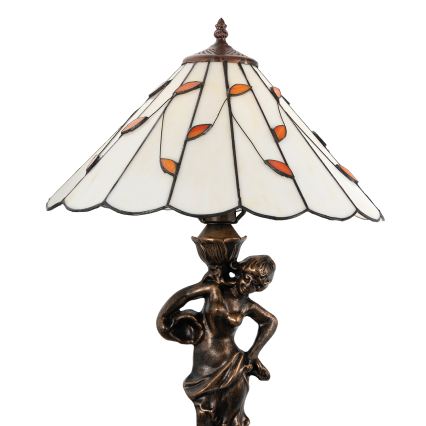 Brilagi - Lampada da tavolo Tiffany in vetro colorato FOLIA 1xE27/60W/230V