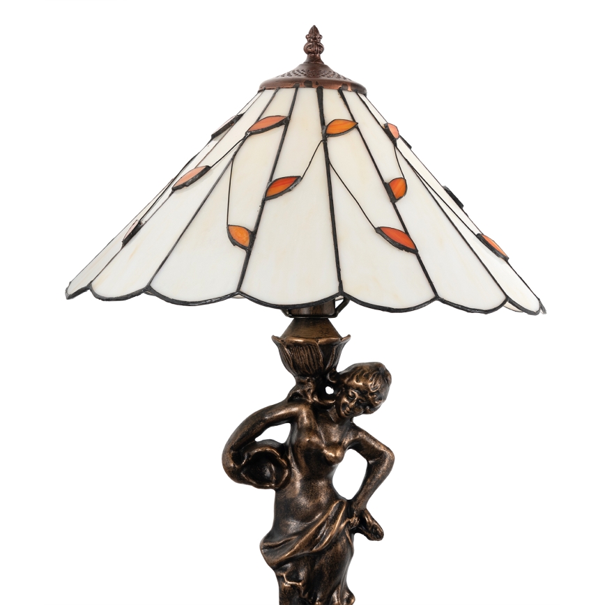 Brilagi - Lampada da tavolo Tiffany in vetro colorato FOLIA 1xE27/60W/230V