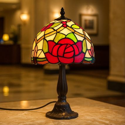 Brilagi - Lampada da tavolo Tiffany in vetro colorato GARLAN 1xE14/40W/230V