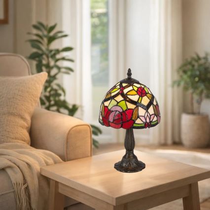 Brilagi - Lampada da tavolo Tiffany in vetro colorato GARLAN 1xE14/40W/230V