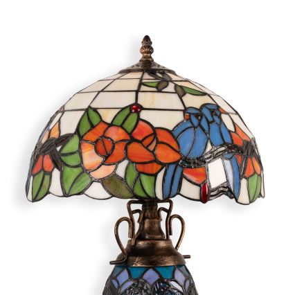 Brilagi - Lampada da tavolo Tiffany in vetro colorato JUNGLE 1xE27/60W/230V + 1xE14/40W