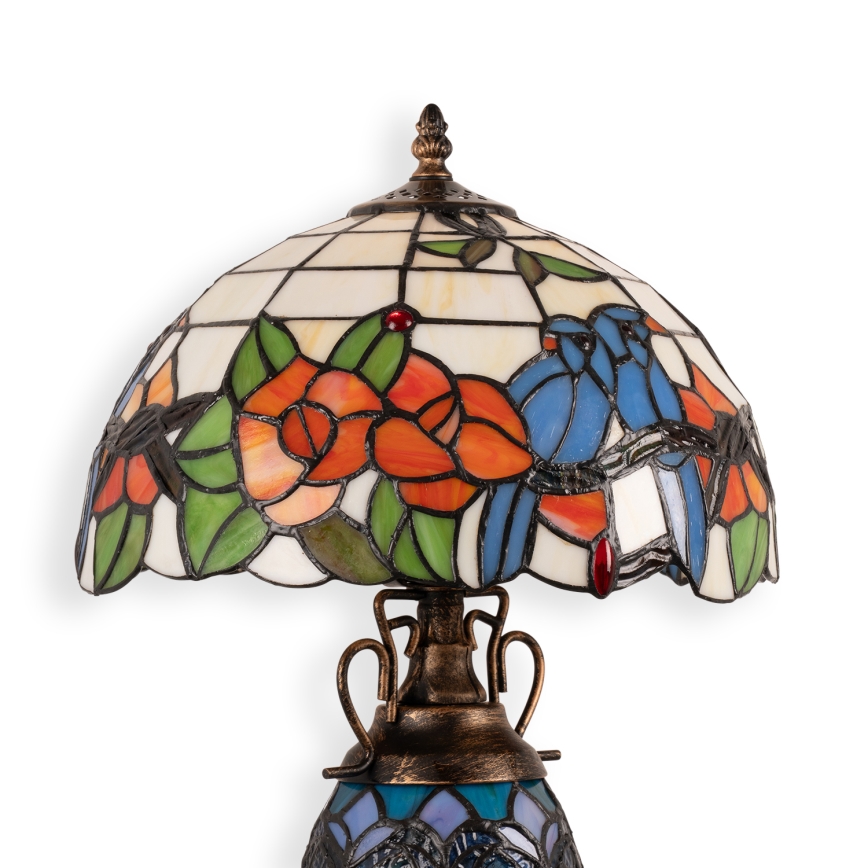 Brilagi - Lampada da tavolo Tiffany in vetro colorato JUNGLE 1xE27/60W/230V + 1xE14/40W