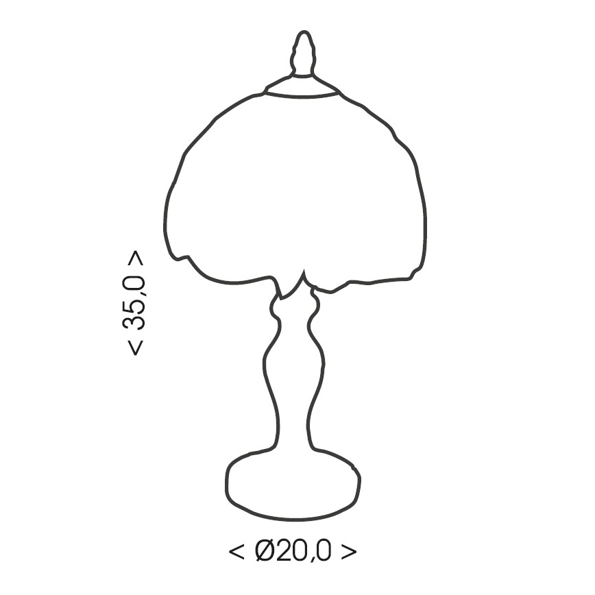 Brilagi - Lampada da tavolo Tiffany in vetro colorato JUNGLE 1xE27/60W/230V
