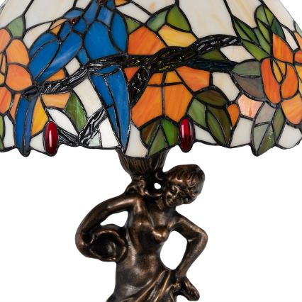 Brilagi - Lampada da tavolo Tiffany in vetro colorato JUNGLE 1xE27/60W/230V
