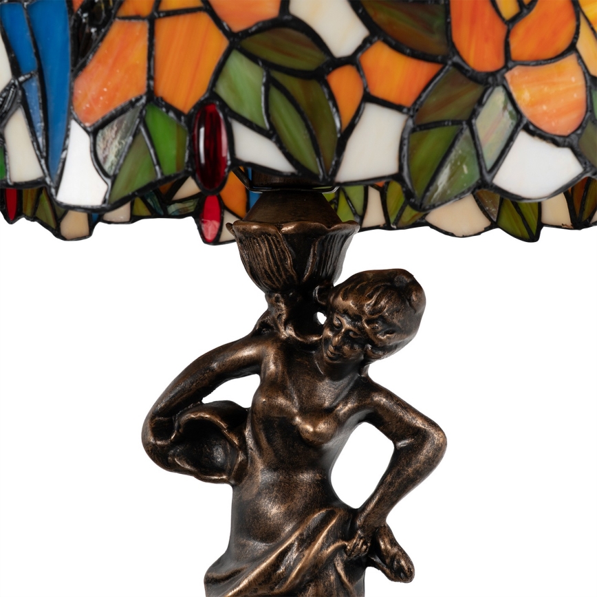 Brilagi - Lampada da tavolo Tiffany in vetro colorato JUNGLE 1xE27/60W/230V