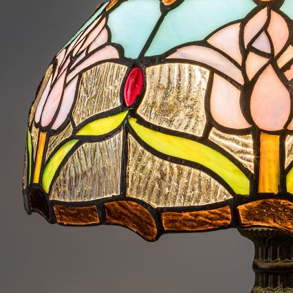 Brilagi - Lampada da tavolo Tiffany in vetro colorato LORAS 1xE27/40W/230V