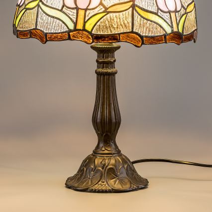 Brilagi - Lampada da tavolo Tiffany in vetro colorato LORAS 1xE27/40W/230V