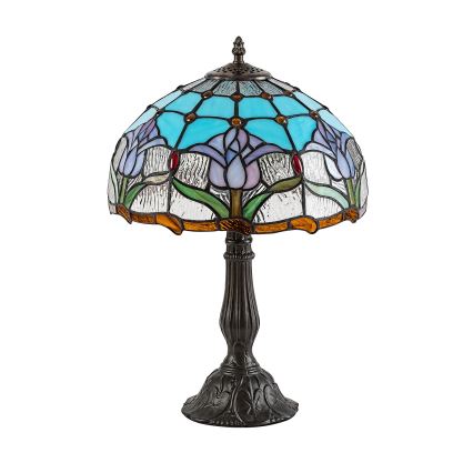 Brilagi - Lampada da tavolo Tiffany in vetro colorato LORAS 1xE27/40W/230V