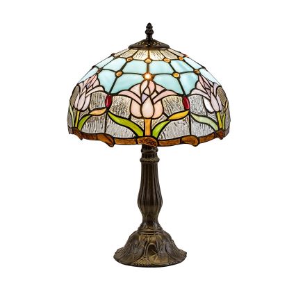 Brilagi - Lampada da tavolo Tiffany in vetro colorato LORAS 1xE27/40W/230V