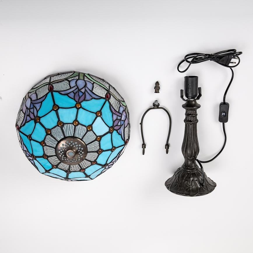 Brilagi - Lampada da tavolo Tiffany in vetro colorato LORAS 1xE27/40W/230V