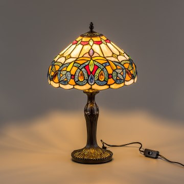 Brilagi - Lampada da tavolo Tiffany in vetro colorato LUISA 1xE27/40W/230V
