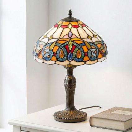 Brilagi - Lampada da tavolo Tiffany in vetro colorato LUISA 1xE27/40W/230V