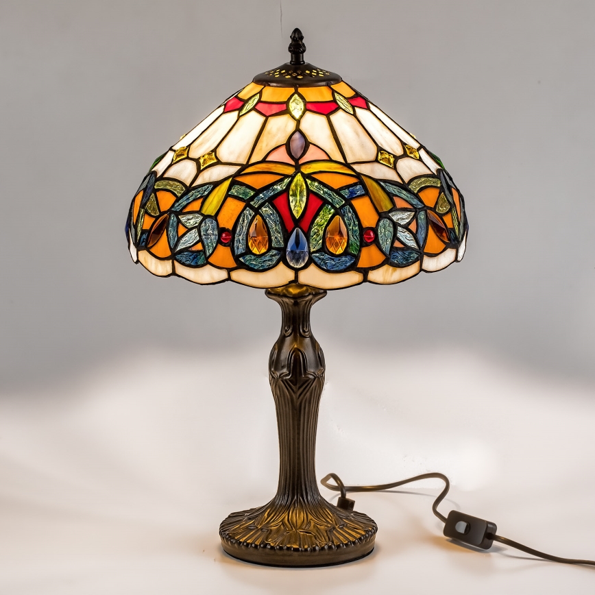 Brilagi - Lampada da tavolo Tiffany in vetro colorato LUISA 1xE27/40W/230V