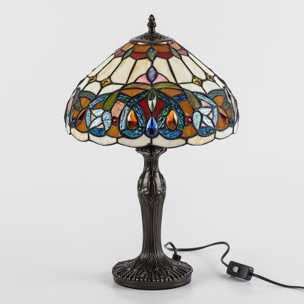 Brilagi - Lampada da tavolo Tiffany in vetro colorato LUISA 1xE27/40W/230V