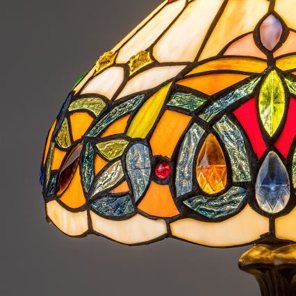 Brilagi - Lampada da tavolo Tiffany in vetro colorato LUISA 1xE27/40W/230V