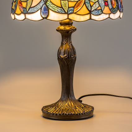 Brilagi - Lampada da tavolo Tiffany in vetro colorato LUISA 1xE27/40W/230V