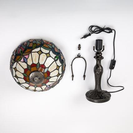Brilagi - Lampada da tavolo Tiffany in vetro colorato LUISA 1xE27/40W/230V