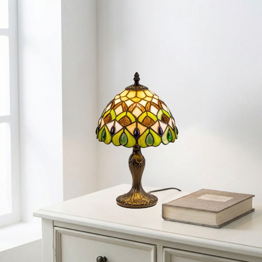 Brilagi - Lampada da tavolo Tiffany in vetro colorato MARGARET 1xE14/40W/230V