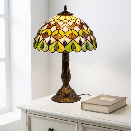 Brilagi - lampada da tavolo Tiffany in vetro colorato MARGARET 1xE27/40W/230V